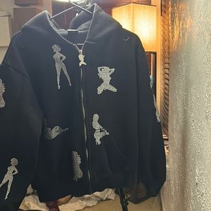Black rhinestone jacket